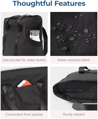 BAGSMART Tote Bag for Women with Zipper, Gym Tote with Compartments, Work Tote Nurse Dance Yoga Bag for Sport, Travel - Image 5