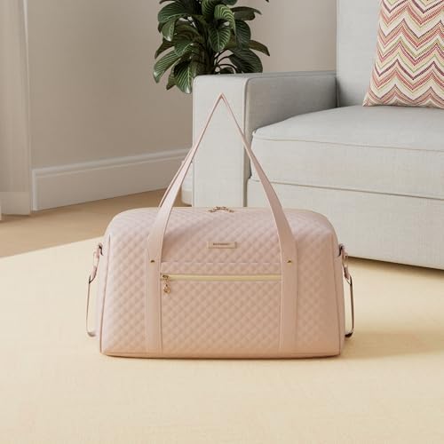 Travel Duffle Bag, BAGSMART 37L Weekender Overnight Bag with Wet Pocket for Women, Large Carry On Bag with Laptop Compartment and Shoes Bag for Travel, Business Trips, Sports(Pink) - Image 2