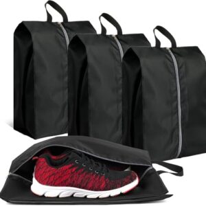 Shoe Bags for Travel, Set of 4 Pack Shoe Travel Bags for Packing, Large Waterproof Portable Travel Shoe Bag with Zipper Travel Essentials Women for and Men