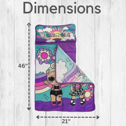 LOL Surprise! 24"(W) X 45"(L) Soft Toddler Nap Mat with Pillow and Blanket Perfect for Preschool, Daycare, and Travel (100% Official Licensed Product) - Image 5