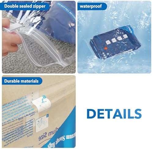 Vacuum Storage Bags with Electric Air Pump 8 Combo (2 Jumbo/2 Large/2 Medium/2 Small), Travel Vacuum Bags For Luggage, Airtight Compression Bags for Clothes, Pillows, Comforters, Blankets, Bedding - Image 6