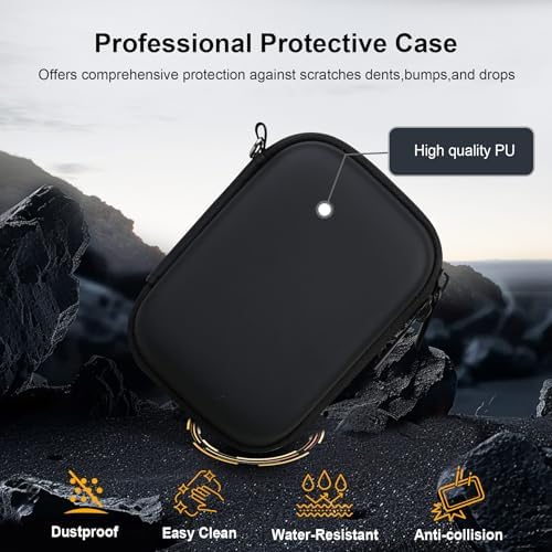 Compact Camera Case for KODAK PIXPRO FZ55 / FZ53 / FZ45 Digital Camera, Vlogging Cameras Travel Storage Bag Holder, Mesh Pocket for Charging Cable, SD Card and Batteries, Black - Image 6