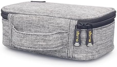 sisma Electronics Cords Organizer Tech Accessories Storage Case Travel Small Carrying Bag for Charging Cables Adapter USB Plugs Power Cord Leads - Grey 1680d - Image 7