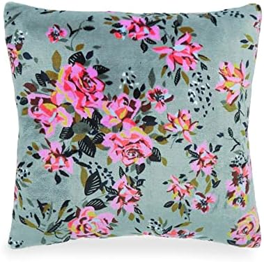 Vera Bradley Women's Decorative Throw Pillow With Removeable Hypoallergenic Insert, Rosy Outlook, One Size
