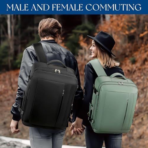 Large Travel Laptop Backpack, Carry on Backpack, 17.3 Inch Durable Business Work Sport Bag with USB Port, Water Resistant Rucksack Book Bag Gifts for Men Women, Black 22 - Image 7