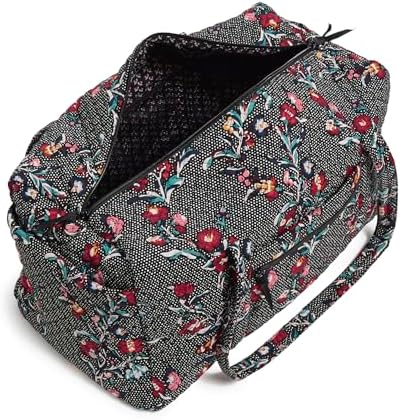 Vera Bradley Women's Cotton Large Travel Duffel Bag, Perennials Noir Dot, One Size - Image 2