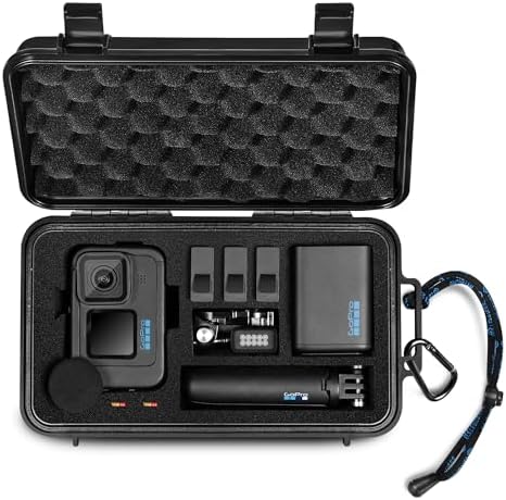Lekufee Travel Waterproof Hard Case for Gopro Hero 13/12 / 11/10 / 9, Hero 4K, Media Mod, and other Accessories(Case & Bag Only)