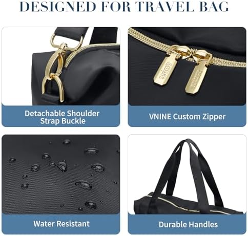Travel Duffel Bags for Women Weekender Bags with Shoe Compartment Carry on Overnight Bags with Toiletry Bag Gym Bag with Wet Pocket Personal Item Travel Bag for Labor Delivery - Image 5