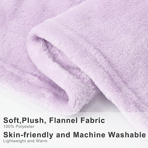 Kids Travel Blanket and Pillow- Premium Soft Purple Airplane Blanket with Adjustable Travel Bag, Hand Luggage Belt Compact Pack Large Blanket for Car, Road Trip, Home Use (60"*41" in) - Image 3