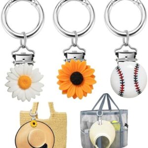 3pcs Hat Clip for Travel on Bag, Hat Holder for Purse Bag Crossbody Luggage, Beach Vacation Cruse Travel Essentials Accessory, Protect Hat from Falling