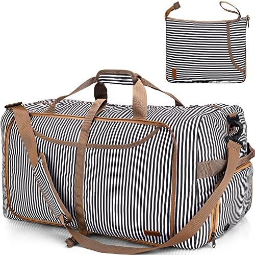 150L Duffle Bag for Travel, Extra Large Foldable Waterproof Travel Duffel Bags Weekender Overnight Bag for Men and Women with Shoe Compartment