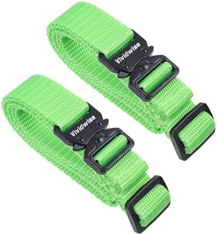 Utility Straps with Metal Quick Release Buckle, Adjustable Nylon Belt Backpack Accessories Sleeping Bag Strap for Hiking, Travel, Outdoor Sports (Green-Metal Buckle, 1" W-48 L) - Image 6