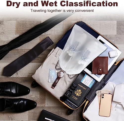 Hoewina Transparent Shoe Bags for Travel with Rope 8PCS Large Clear Shoe Bag Storage 11.8in X 15.7in Portable Travel Shoe Bags for Men and Women - Image 8