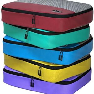 Large Packing Cubes for Travel - 5pc Packing Cubes for Suitcases - Lightweight Luggage Organizer Bags