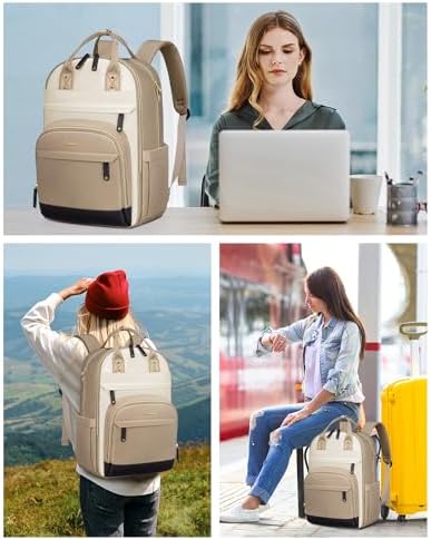 LOVEVOOK Laptop Backpack Women,Large Capacity 15.6 inch Laptop Bag Travel Backpack for Women,Computer Work College Teacher Backpacks with USB Port,Waterproof Personal Item Backpack Casual Daypack - Image 2