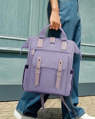 LOVEVOOK Laptop Backpack for Women, 15.6 Inch Teacher Nurse Bag Work Travel Computer Backpacks Purse, College Bookbag for School, Water Resistant Daypack, 15.6 inch - Image 9