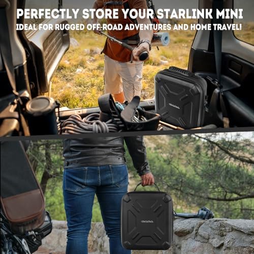 Ultra-Light Case for Starlink Mini – Waterproof, Shockproof EVA Starlink Case Shoulder Star Link Bag with Dual Carry Options | Ideal Starlink Mini Accessories - Image 5