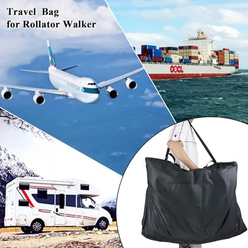 Kasla Rollator Travel Bag,Waterproof Wheelchair Bag for Folding Walker Compatible with Wheelchair Transport Chair Walker Bag for Travel - Image 5