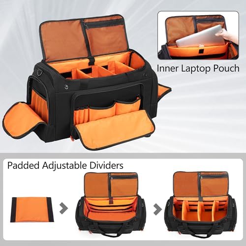 DSLEAF Tactical Sneaker Duffle Bag for 4 Pairs of Shoes, Sneaker Travel Bag with 3 Adjustable Dividers with Multiple Pockets, Detachable Shoulder and TSA Carry-on Approved Size - Image 3