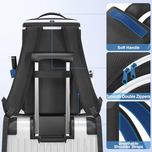 Backpack for PS5/ Slim/Pro Console, Full Protection PS5 Carrying Case Travel Bag, Large Capacity PS5 Backpack Storage Bag for Dual Controllers, PS Portal, PlayStation 3 Storage - Image 5
