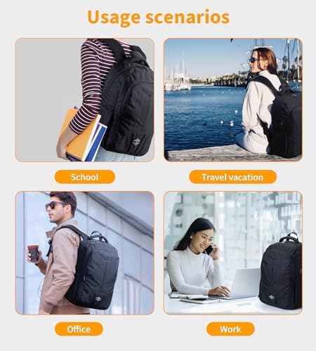 Zecti Travel Laptop Backpack for Men Women Durable Carry on Backpack for Work, Travel, College Backpack with USB Charging Hole, Water Resistant, Large Capacity - Image 9