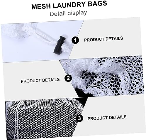1set Large Mesh Laundry Bags with Drawstring Travel Wash Bag for Dorm Camping and Outdoor Storage Protects Clothes Pillows Blankets and More 4pcs - Image 9