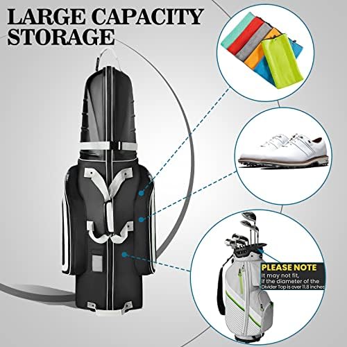 yamato Golf Travel Bag Golf Travel Case With Abs Hard Shell Top Travel Golf Bags For Airlines With Wheels For Golf Clubs Luggage Travel Bags,Great Golf Gift For Golfer - Image 3