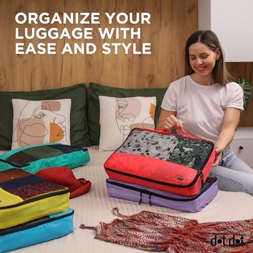 Large Packing Cubes for Travel - 5pc Packing Cubes for Suitcases - Lightweight Luggage Organizer Bags - Image 7