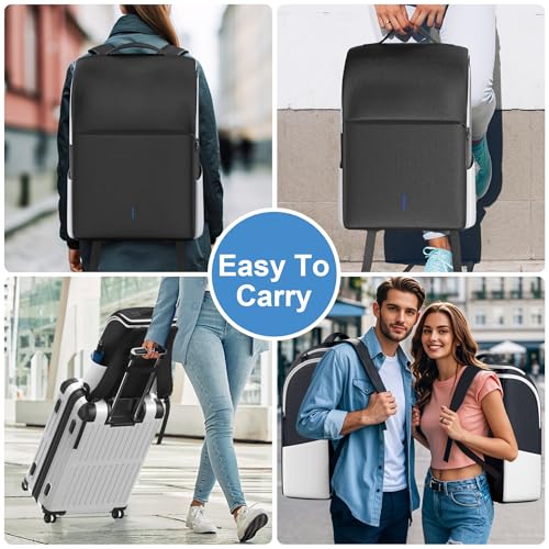 Backpack for PS5/ Slim/Pro Console, Full Protection PS5 Carrying Case Travel Bag, Large Capacity PS5 Backpack Storage Bag for Dual Controllers, PS Portal, PlayStation 3 Storage - Image 6