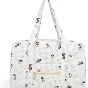 Cute Tote Duffel Bags Women White Flower Travel Duffel Bag Weekender Overnight Duffel Travel Carry On Purses for Women Work Diaper Gym Tote Hospital Bag for Labor Delivery