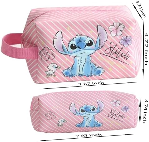 Travel Cosmetic Bag, Large Capacity Cartoon Cosmetic Pouch Makeup Bag with Zipper, Travel Toiletry Bag Makeup Accessories Organizer, The Best Gift for Women (Pink) - Image 2