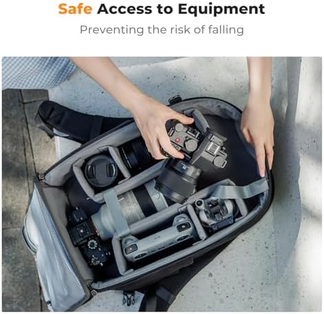 K&F Concept Camera Backpacks for Photographers Travel Bag for Tripod Camera Lence Accessory with laptop compartment and Rain Cover Waterproof Multi-Functional Camera Bags for Dslr Cameras - Image 6