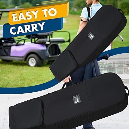 Golf Travel Bags for Airlines with Adjustable Support Rod and Detachable Shoulder Straps, Soft Foldable Golf Club Travel Covers, 900D Heavy Duty Oxford -Universal Size - Image 7