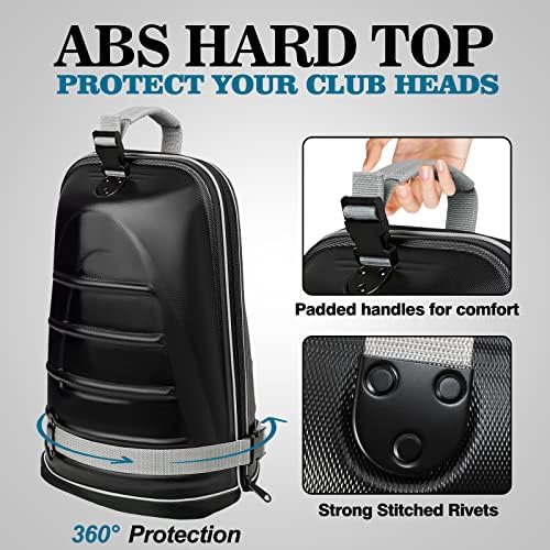 yamato Golf Travel Bag Golf Travel Case With Abs Hard Shell Top Travel Golf Bags For Airlines With Wheels For Golf Clubs Luggage Travel Bags,Great Golf Gift For Golfer - Image 2