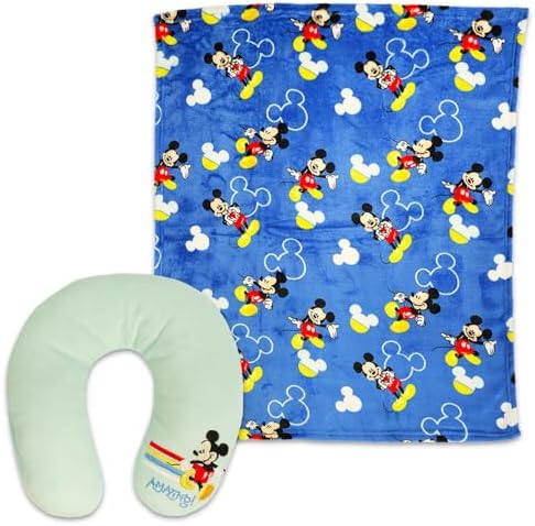 Mickey Mouse Travel Blanket - Mickey Mouse Travel Pillow Bundle Includes Mickey Mouse Travel Blanket, Mickey Mouse Travel Pillow, Stickers, More | Mickey Mouse Travel Set - Image 2