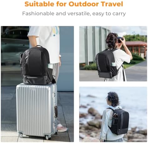 K&F Concept Camera Backpacks for Photographers Travel Bag for Tripod Camera Lence Accessory with laptop compartment and Rain Cover Waterproof Multi-Functional Camera Bags for Dslr Cameras - Image 5