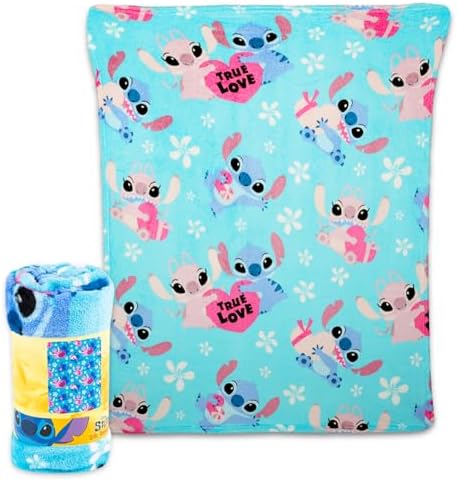 Disney Lilo and Stitch Travel Blanket and Pillow Set - Bundle with 40"x 50" Throw Blanket, Pillow, Stickers, More | Lilo and Stitch Travel Accessories for Kids, Girls - Image 2