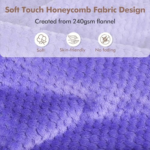 Tirrinia Travel Portable Blanket with Feet Airplane Office Poncho 4 in 1 Zippered Front Pocket Premium Cozy Fleece Blankets with Built-in Bag - Image 5
