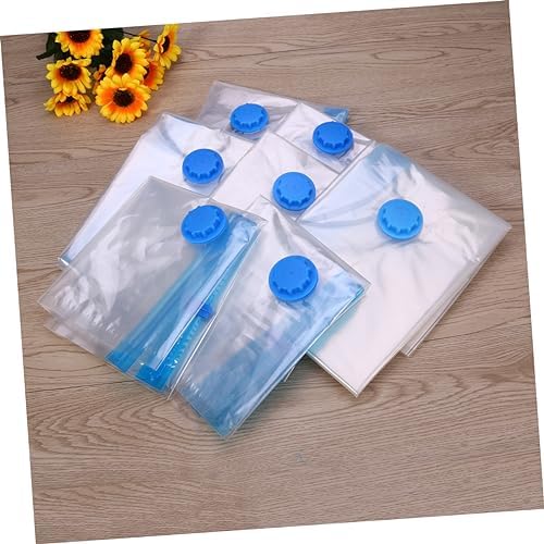 7Pcs Vacuum Compression Storage Bags for Clothes Bedding Pillows Blankets Reusable Space Saver Packing Sacks with Airtight Seal Design for Travel Home Use - Image 5