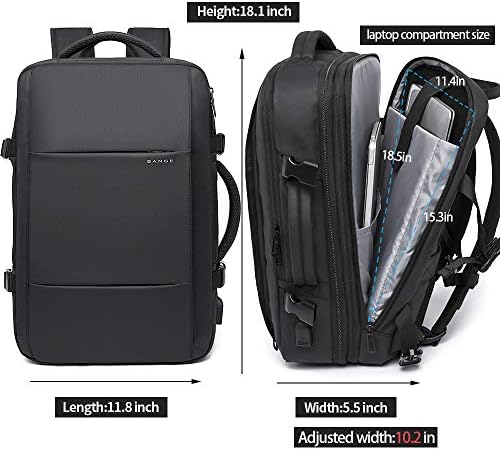 BANGE 35L Travel Backpack,Flight Approved Carry On Backpacks for International Travel Bag, Water Resistant Durable 17-inch Laptop Backpacks,Large Daypack Business Weekender Luggage Pack for Men Women - Image 5