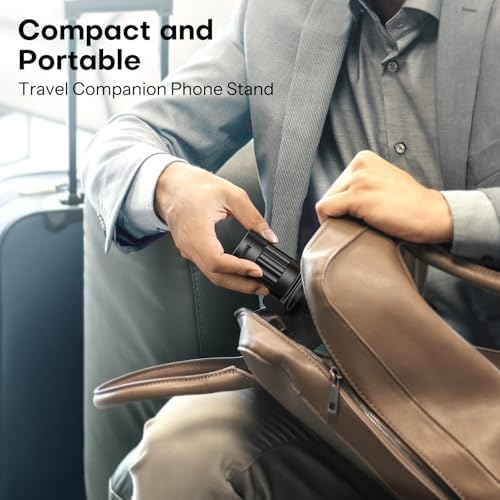 OMOTON 360°Rotating Magnetic Airplane Phone Holder Mount, for Magsafe Airplane Travel Essentials Accessories, Adjustable Foldable Universal Handsfree Phone Stand for iPhone 16 15 14 Pro Max - Image 6