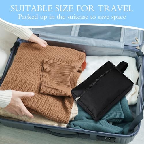 8 PCS Travel Toiletry Bag for Women and Men, Travel Pouch, Large Shaving Bag, Portable Grooming Bags, Foldable Storage Bags with Handle for Cosmetics Toiletries Tools, 4 Colors - Image 7