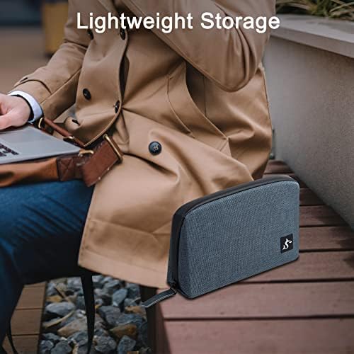 Electronic Organizer Travel Case – Waterproof Cable Bag for Cord, Charger, Hard Disk, Power Bank – Small Tech Storage for Travel, Backpack, Business Trip, Airplane (Blue) - Image 7