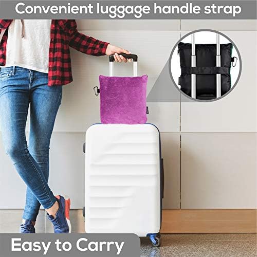Well Traveled - 2 in 1 Fleece Travel Blanket with Stuffable Pillowcase for Air Travel - Convenient Design for Easy, Comfy Travel - Image 5