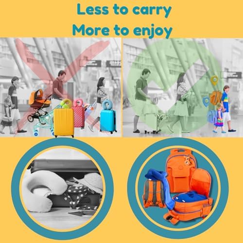 3pc Kids Travel Backpack Set – kids travel blanket and pillow set | AirTag holder included | Toddler road trip essentials & Kids travel essentials ages 4-10 - Image 6