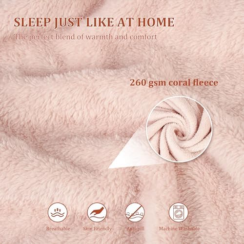 Tirrinia Soft Travel Blanket Pillow, 3-in-1 Foldable Airplane Throw Blanket, Long Flight Essentials, Car Pillow, Lightweight Travel Accessories - Image 7