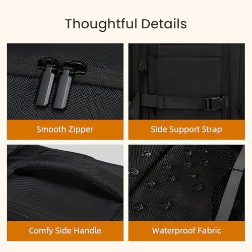 LOVEVOOK Travel Carry on Backpack for Men Women,Expandable 40L Extra Large Travel Laptop Backpack,Water Resistant Durable TSA Airline Approved Business College Carry on Bag Fit 17 Inch Computer,3 Pcs - Image 8