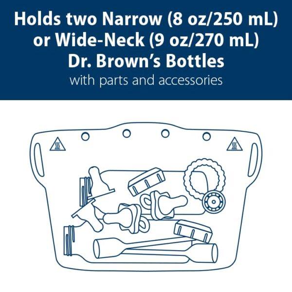 Dr. Brown's Microwave Steam Sterilizer Bag for Baby Bottles, Breast Pump Parts & Other Toddler Accessories, 100% Silicone, Reusable Sterilizing Bag - Image 7