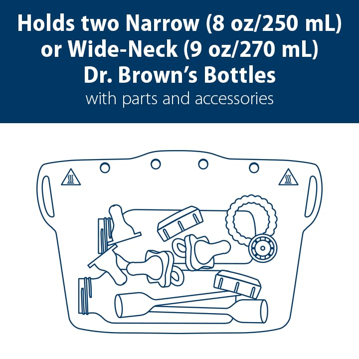 Dr. Brown's Microwave Steam Sterilizer Bag for Baby Bottles, Breast Pump Parts & Other Toddler Accessories, 100% Silicone, Reusable Sterilizing Bag - Image 7