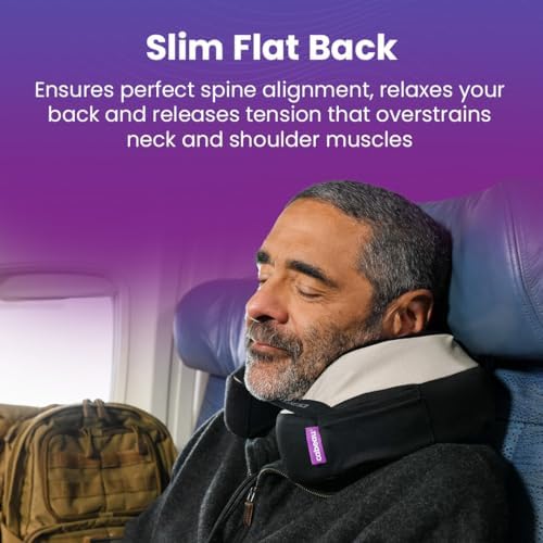 Cabeau Travel Neck Pillow for Airplanes – The Neck’s Evolution, TNE S3 – Supportive Memory Foam Design for Long Haul Flights – Attachable Seat Straps and 360° Support (Amsterdam Rainbow) - Image 7